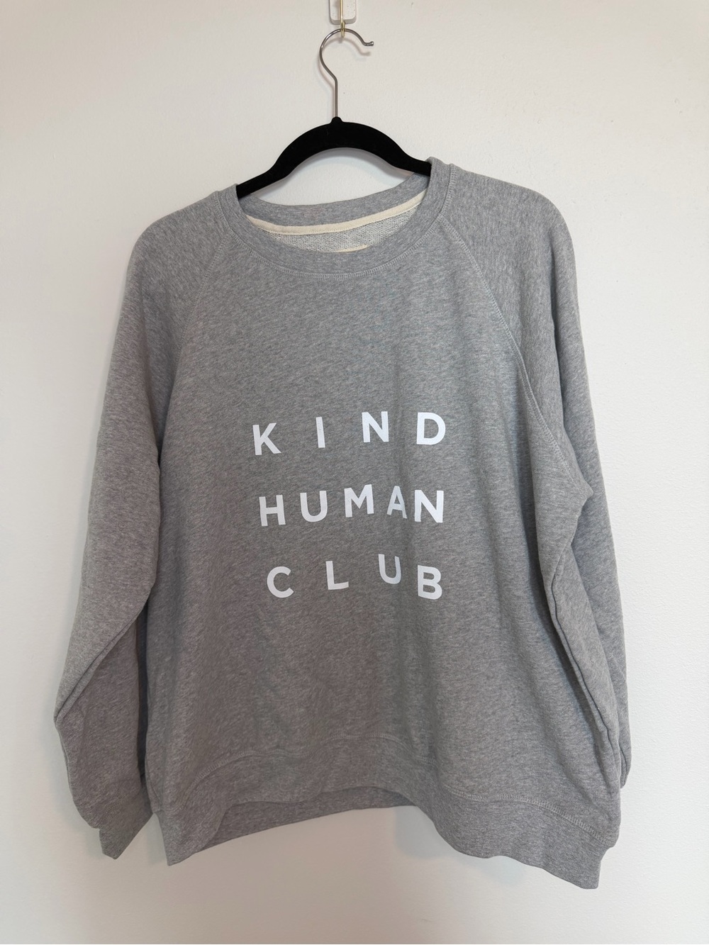 Mini Moiche Kind Human Club Gray Crewneck Sweatshirt
